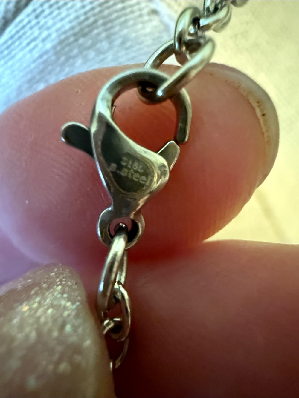 Sterling Silver Pink Jade Pendant Necklace - Picture 4 of 4